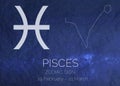 Sign Pisces astrologic infographics