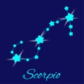 Zodiac sign Scorpio on against the background of the starry sky Royalty Free Stock Photo