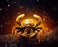 Zodiac sign of a scorpion on the night sky. Royalty Free Stock Photo