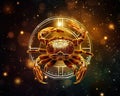 Zodiac sign of a scorpion on the night sky. Royalty Free Stock Photo