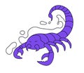 Zodiac sign of Scorpius Scorpion, astronomy symbol Royalty Free Stock Photo