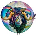 Zodiac sign - Taurus. Astrological horoscope. Vector illustration. Generative AI Royalty Free Stock Photo