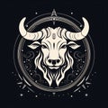 Zodiac sign - Taurus. Zodiac symbol. Vector illustration Royalty Free Stock Photo