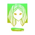 Zodiac sign virgo vector