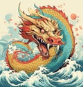 Zodiac sign, year of the Dragon. Chinese dragon.History and culture.