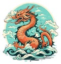 Zodiac sign, year of the Dragon. Chinese dragon.History and culture.