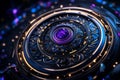 Zodiac signs as abstract art, captured in a digital art piece where each zodiac sign is represented through abstract shapes,