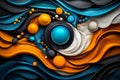Zodiac signs as abstract art, captured in a digital art piece where each zodiac sign is represented through abstract shapes,