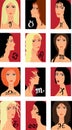 Zodiac Signs- beatiful girls Royalty Free Stock Photo