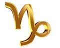 Zodiac signs Capricorn on a white background Royalty Free Stock Photo
