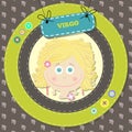 Zodiac signs collection. Cute horoscope - VIRGO.