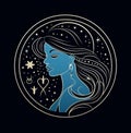 Zodiac signs esoteric astrological illustration