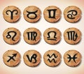 Zodiac Signs And Icons Set Royalty Free Stock Photo