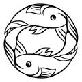 Zodiac Signs Pisces Fish Royalty Free Stock Photo