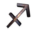 Zodiac signs sagittarius on white background Royalty Free Stock Photo