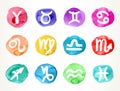 Zodiac signs set Royalty Free Stock Photo