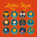 Zodiac Signs vector art Royalty Free Stock Photo