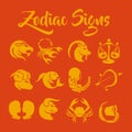 Zodiac Signs vector art Royalty Free Stock Photo