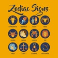 Zodiac Signs vector art Royalty Free Stock Photo