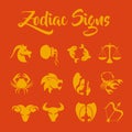 Zodiac Signs vector art Royalty Free Stock Photo