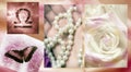 Pink images for zodiac sign Libra like a astrology concept