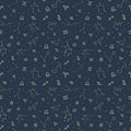 Zodiac symbols and star seamless pattern vector astrology background Royalty Free Stock Photo