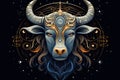 Zodiac Taurus Symbol astrological animal Taurus the bull star sign Royalty Free Stock Photo