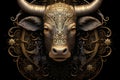 Zodiac Taurus Symbol astrological animal Taurus the bull star sign Royalty Free Stock Photo