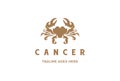 Zodiac Tribal Crab Cancer for Tattoo Logo Design Vector