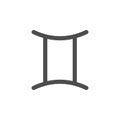 zodiac twins of mercury icon. Elements of web icon. Premium quality graphic design icon. Signs and symbols collection icon for web