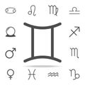 zodiac twins of mercury icon. web icons universal set for web and mobile