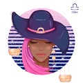 African american girl Libra Royalty Free Stock Photo