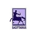 Zodiac vector illustration sagittarius sign