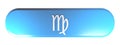 ZODIAC VIRGO ICON blue rounded rectangle push button - 3D rendering illustration Royalty Free Stock Photo
