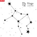 Zodiacal constellation with bright stars. Royalty Free Stock Photo