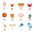Zodiacal icons Royalty Free Stock Photo