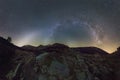 Zodiacal light in the night sky