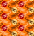 Chinese dragon pattern 3 Royalty Free Stock Photo