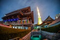 Zojoji Temple and Tokyo Tower night view Royalty Free Stock Photo