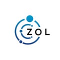 ZOL letter technology logo design on white background. ZOL creative initials letter IT logo concept. ZOL letter design Royalty Free Stock Photo