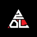 ZOL triangle letter logo design with triangle shape. ZOL triangle logo design monogram. ZOL triangle vector logo template with red Royalty Free Stock Photo