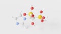 zoledronic acid molecule 3d, molecular structure, ball and stick model, structural chemical formula bone resorption inhibitors Royalty Free Stock Photo