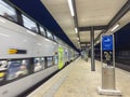 Zollikofen train station near Bern with BLS RABe 515 026 Double-decker train