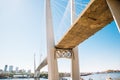 Zolotoy bridge and Golden horn bay in Vladivostok, Russia Royalty Free Stock Photo