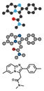 Zolpidem insomnia drug (sleeping pill) molecule