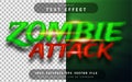 Zombie attack text effect