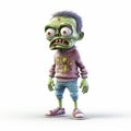 Spooky Zombie Child 3d Cartoon Render With Iconic Pop Culture References