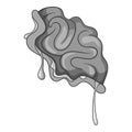 Zombie brain icon monochrome Royalty Free Stock Photo