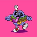 Zombie burger.cartoon burger