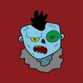 Zombie cartoon vector